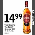 Allahindlus - Viski Grant’s
The Family
Reserve 40%
70 cl