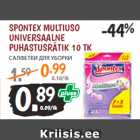 Allahindlus - SPONTEX MULTIUSO
UNIVERSAALNE
PUHASTUSRÄTIK 10 TK