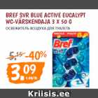 Allahindlus - BREF SVR BLUE ACTIVE EUCALYPT 
WC-VÄRSKENDAJA 3 X 50 G