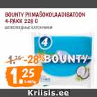 Allahindlus - BOUNTY PIIMAŠOKOLAADIBATOON 
4-PAKK 228 G