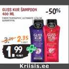 Allahindlus - GLISS KUR ŠAMPOON 
400 ML