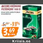 Allahindlus - JACOBS KRÖNUNG 
FILTRIKOHV 500 G