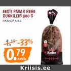 Allahindlus - EESTI PAGAR REHE 
RUKKILEIB 800 G