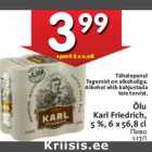 Allahindlus - Õlu
Karl Friedrich,
5 %, 6 x 56,8 cl