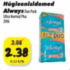 Allahindlus - Hügieenisidemed Always 20 tk