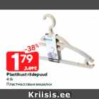 Plastikust riidepuud
4 tk
