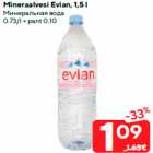 Mineraalvesi Evian, 1,5 l
