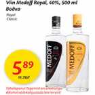 Allahindlus - Viin Medoff Royal, 40%, 500 ml