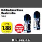 Allahindlus - Rulldeodorant Nivea
Men Invisible
50ml
