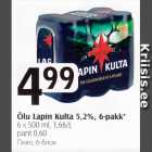 Õlu Lapin Kulta 5,2%, 6-pakk*