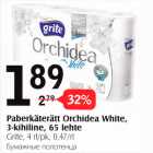 Paberkäterätt Orhidea White, 3-kihiline, 65 lente