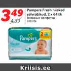 Allahindlus - Pampers Fresh niisked
salvrätikud, 2 x 64 tk
