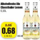 Allahindlus - Alkoholivaba õlu Clausthaler Lemon 0,33 l