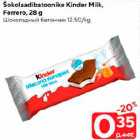 Allahindlus - šokolaadibatoonike Kinder Milk, Ferrero, 28 g