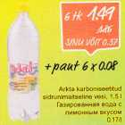 Allahindlus - Arkta karboniseeritud sidrunimaitseline vesi, 1,5 l