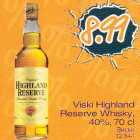 Allahindlus - Viski Highland Reserve Whisky, 40%, 70 сl