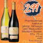 Allahindlus - Prantsusmaa kaitstud geogr. tähisega vein Beauvillon
Medium Sweet,11%,75 cl .White .Red