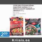 COOP GRILLITUD BAKLAŽAAN-KABATŠOKK-PAPRIKA 450 G; KÖÖGIVILJASUPP HERNESTE JA UBADEGA 600 G