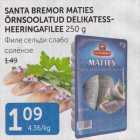 SANTA BREMOR MATIES ÕRNSOOLATUD DELIKATESS-HEERINGAFILEE 250 G