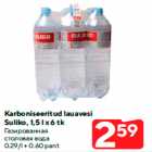 Karboniseeritud lauavesi
Suliko, 1,5 l x 6 tk
