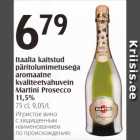 Itaalia kaitsud päritolunimetusega aromaatne kvaliteetvahuvein Martini Prosecco