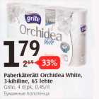 Paberkäterätt Orchidea White, 3-kihiline, 65 lehte