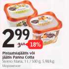 Pistaatsiajäätis või jäätis Panna Cotta