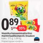 Maasika-banaanimaitseline marmelaadikompvek Draakon