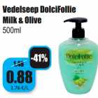 Allahindlus - Vedelseep DolciFollie
Milk & Olive
500ml
