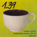 Allahindlus - Fusion Jumbo keraamiline kruus, 400 ml