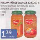 MILUPA PÜREE LASTELE 12 K 250 G