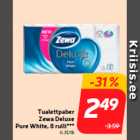 Tualettpaber
Zewa Deluxe
Pure White, 8 rulli***
