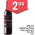 Allahindlus - KPN vein castillo Sаn Simon Tinto, l2,5%,75 cl