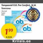 Allahindlus - Tampoonid O.B. Pro Comfort,