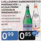 S.PELLEGRINO KARBONISEERITUD MINERAALVESI 1 L, ACQUA PANNA LOODUSLIK MINERAALVESI 1 L