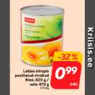 Lahjas siirupis
poolitatud virsikud
Rimi, 820 g /
neto 470 g