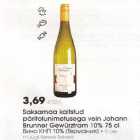 Allahindlus - Saksamaa kaitstud päritolunimetusega vein Johann Brunner Gewürztram 10% 75 cl