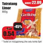 Allahindlus - Tatratang
Limor
800g