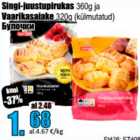 Singi-juustupirukas 360 g ja Vaarikasaiake 320 g (külmutatud)