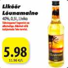 Allahindlus - Liköör Lõunamaine 40%,0,5L Liviko