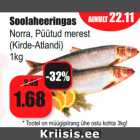 Allahindlus - Soolaheeringas
Norra, Püütud merest 
(Kirde-Atlandi)
1kg