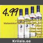 Allahindlus - .Viin Viru Valge 40%, 0,5 l; Maitsestatud viin Valge 38%, 0,5 l 