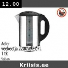 Allahindlus - Adler veekeetja 2200W/1,7L