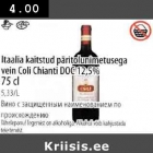 Allahindlus - Itaalia kaitstud päritolunimetusega vеin Coli Chianti DOC 12,5% 75cl