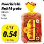 Allahindlus - Koorikleib Rukki-pala, 6tk kotis, 330g