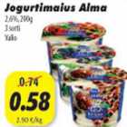 Allahindlus - Jogurtimaius Alma, 2,6%, 200g