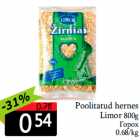 Poolitatud hernes
Limor 800g
