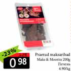 Praetud maksaribad
Maks & Moorits 200g
