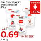 Allahindlus - Tere Natural jogurt erinevad maitsed 380 g