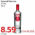 Allahindlus - Smirnoff Red viin 37,5% 50 cl